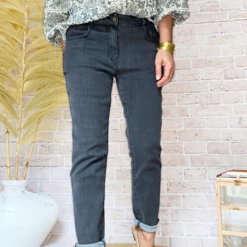 Jean gris boyfriend fit Nils