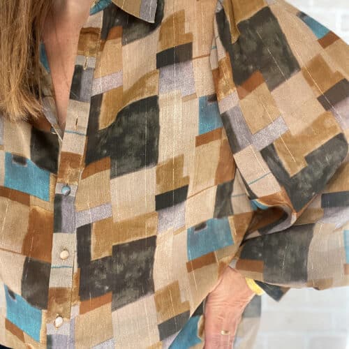 Chemise Nina à motifs taupe