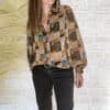 Chemise Nina à motifs taupe – Image 7