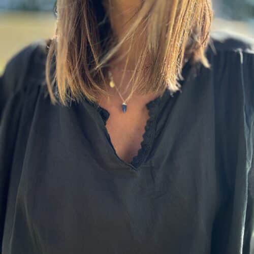 blouse Agathe noire oversize