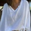 blouse Agathe blanche oversize – Image 3