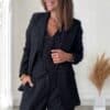 blazer Jules noir à rayures – Image 2