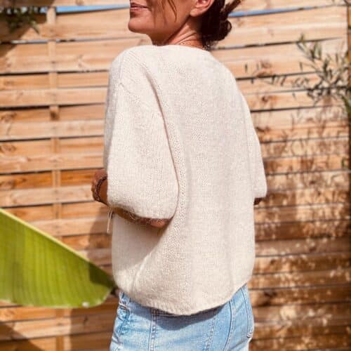 pull beige manches courtes Antoine