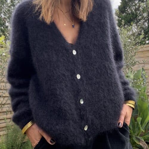 gilet Arthur en kid mohair noir