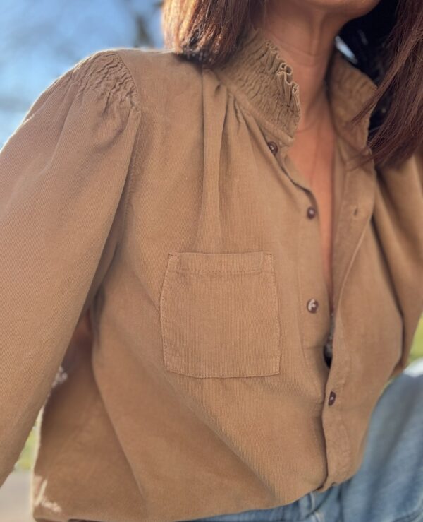 Chemise Brune en velours tan – Image 5