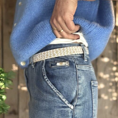 Jean Aurel coupe mom fit bleu clair