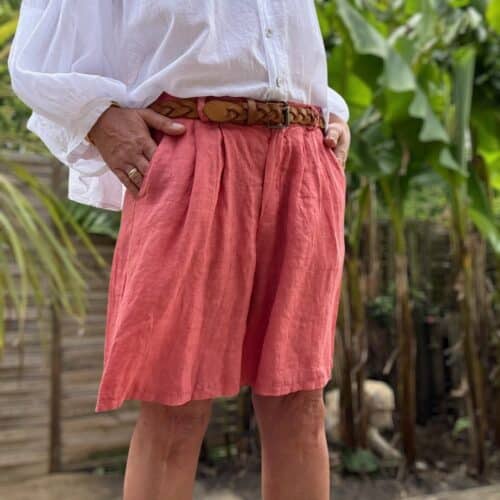 Short en lin terracotta Timéo