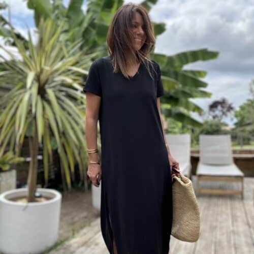 Robe lougue noire Azia