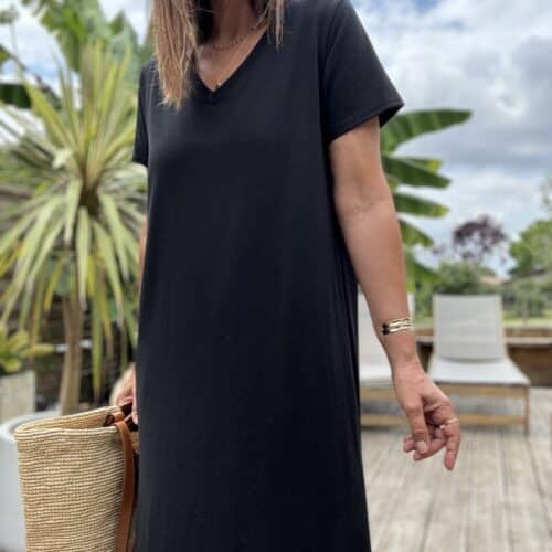 Robe lougue noire Azia