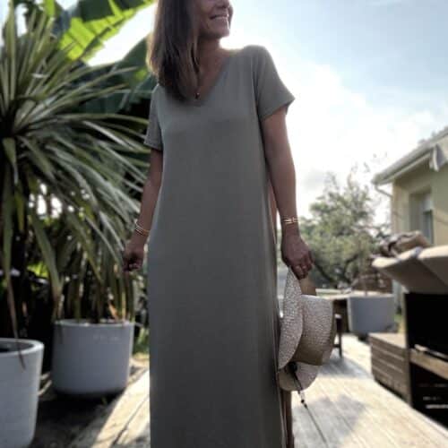 Robe longue kaki Azia