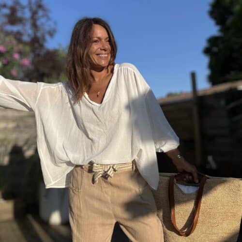 blouse Agathe blanche oversize
