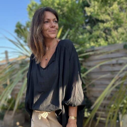 blouse Agathe noire oversize