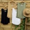 Débardeur Jana camel en lin et viscose – Image 5