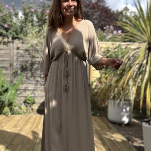 Robe longue camel Lénaé