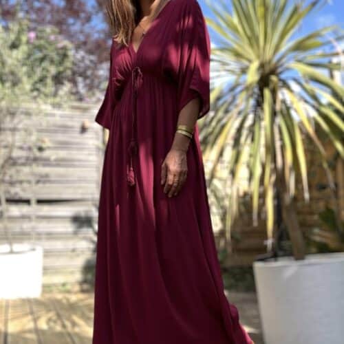 Robe longue bordeaux Lénaé