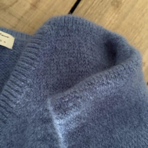 Pull oversize en kid mohair bleu Noé