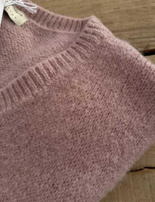 Pull oversize en kid mohair vieux rose Noé – Image 4
