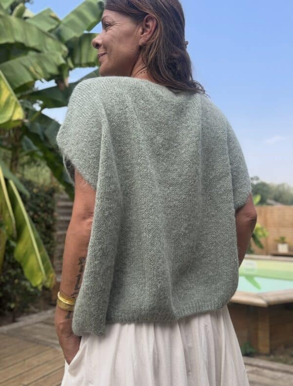 Pull ample en baby alpaga sauge – Image 4