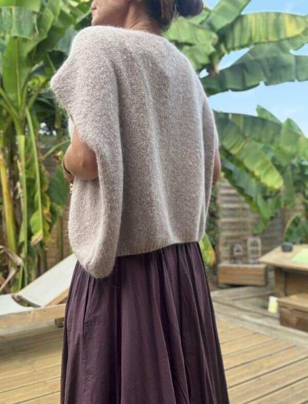 Pull ample en baby alpaga taupe – Image 4
