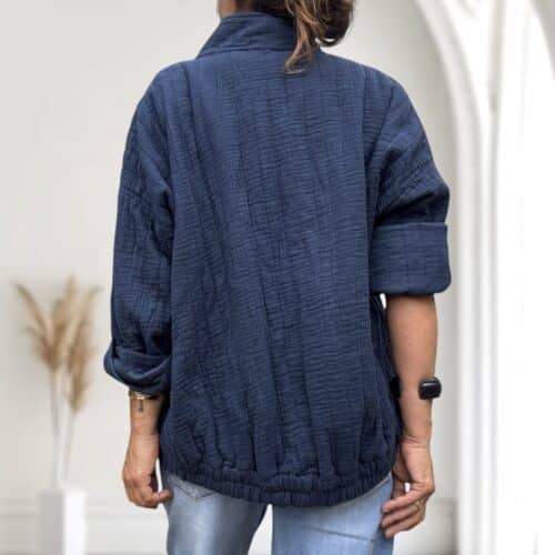 Veste matelassée légère en coton marine
