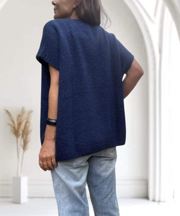 Pull oversize en kid mohair marine Noé – Image 2
