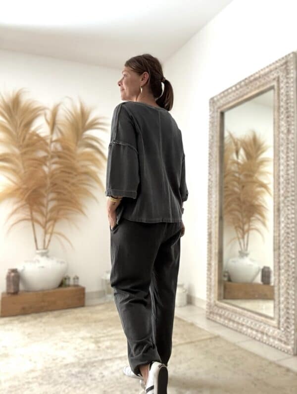 Pantalon noir délavé vintage – Image 5