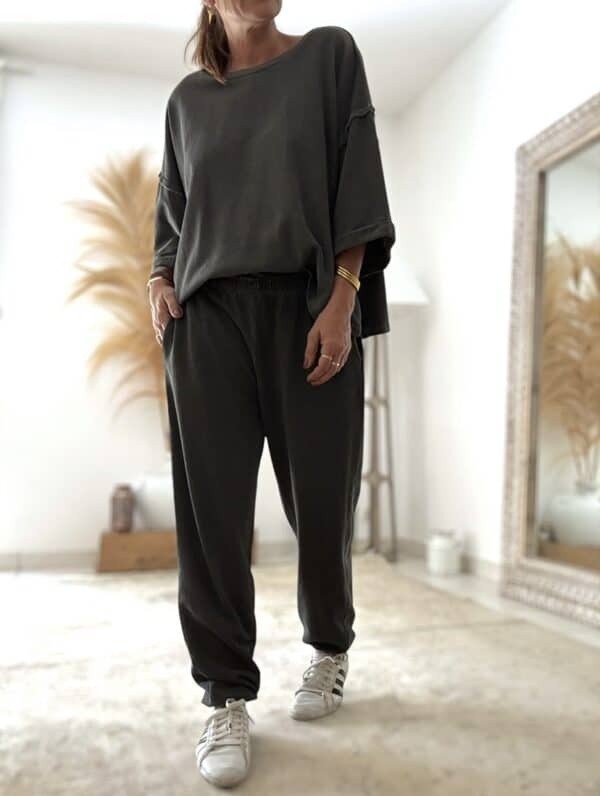 Pantalon noir délavé vintage