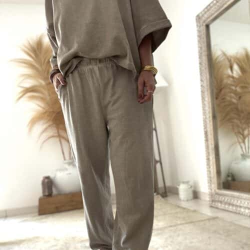 Pantalon beige délavé vintage