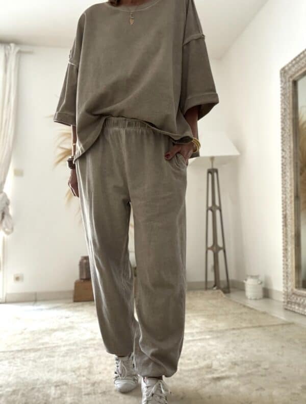 Pantalon beige délavé vintage – Image 5