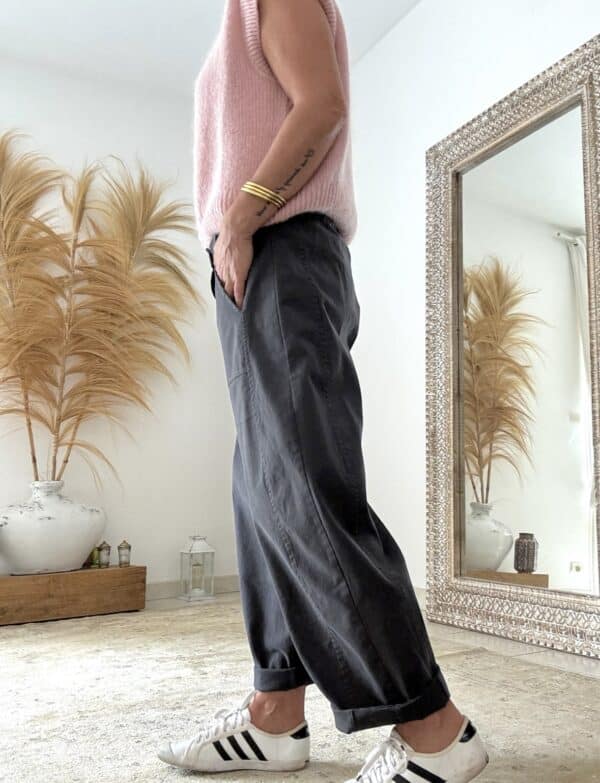 Pantalon barrel gris anthracite – Image 6