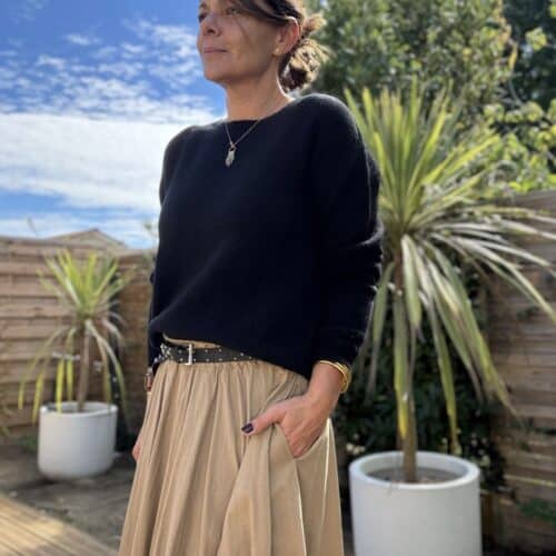 Pull noir en baby alpaga