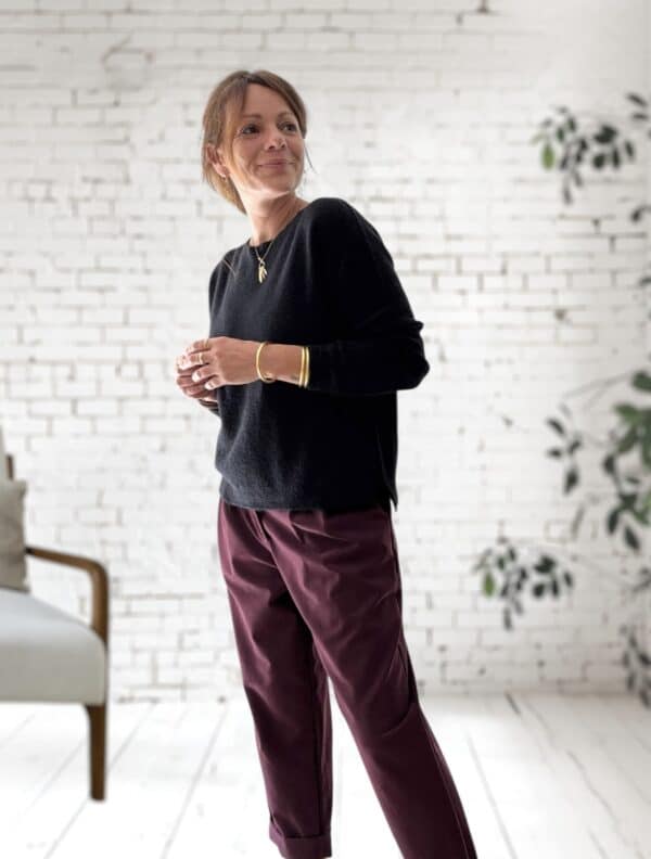 Pull noir en baby alpaga – Image 2