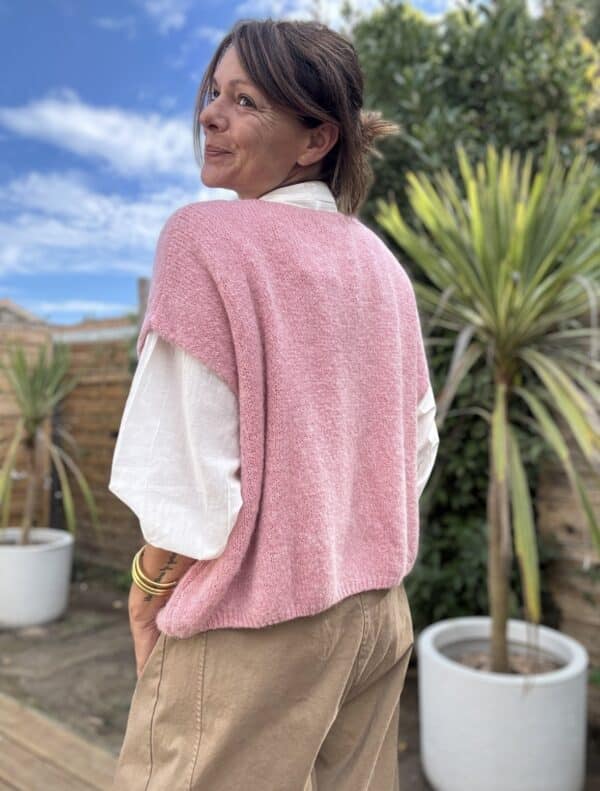 Pull ample en baby alpaga rose – Image 7
