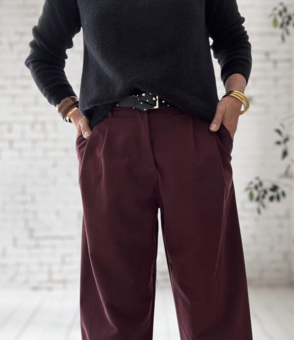 Pantalon à pinces  pourpre Ninou – Image 4