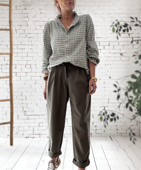 Pantalon à pinces kaki Ninou – Image 7