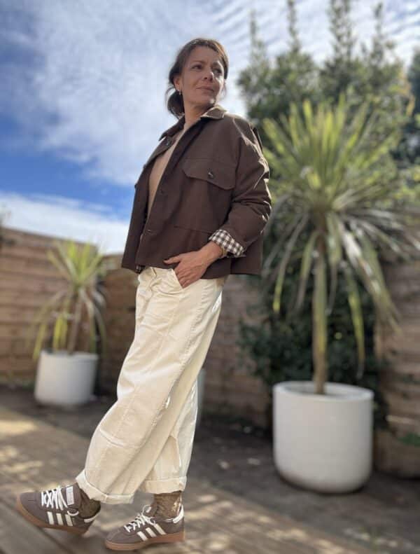 Pantalon barrel écru – Image 3