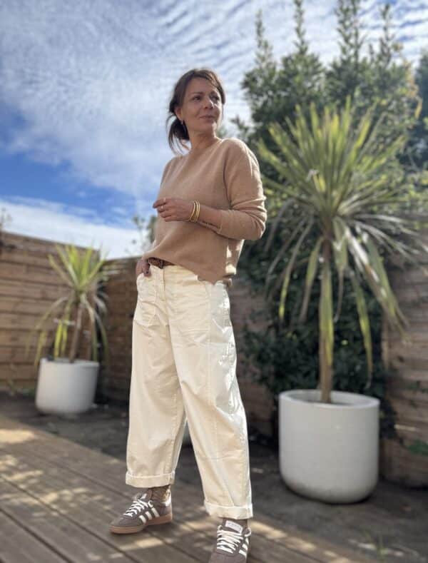 Pantalon barrel écru – Image 2