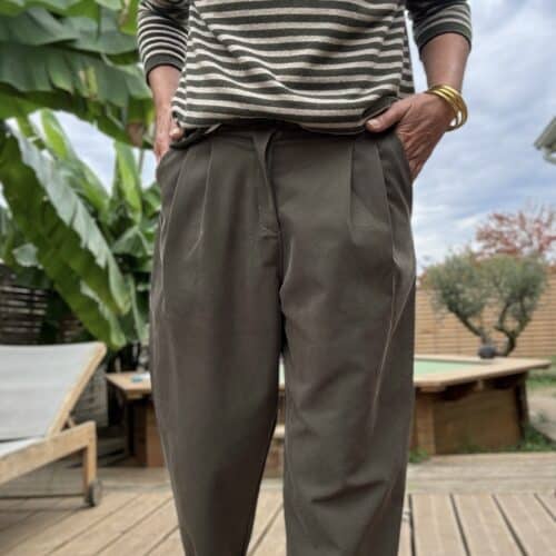 Pantalon à pinces kaki Ninou