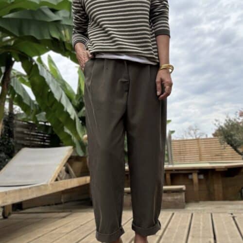 Pantalon à pinces kaki Ninou