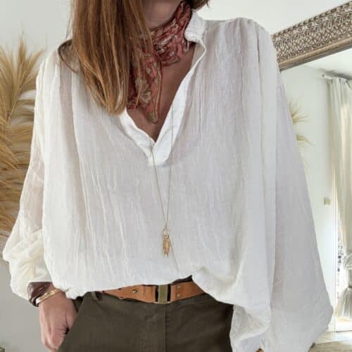 Blouse oversize écrue