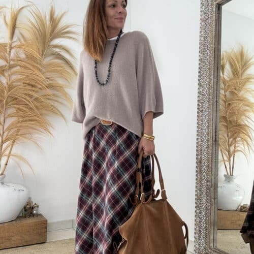 Pull en baby alpaga taupe manches 3/4 Ariane