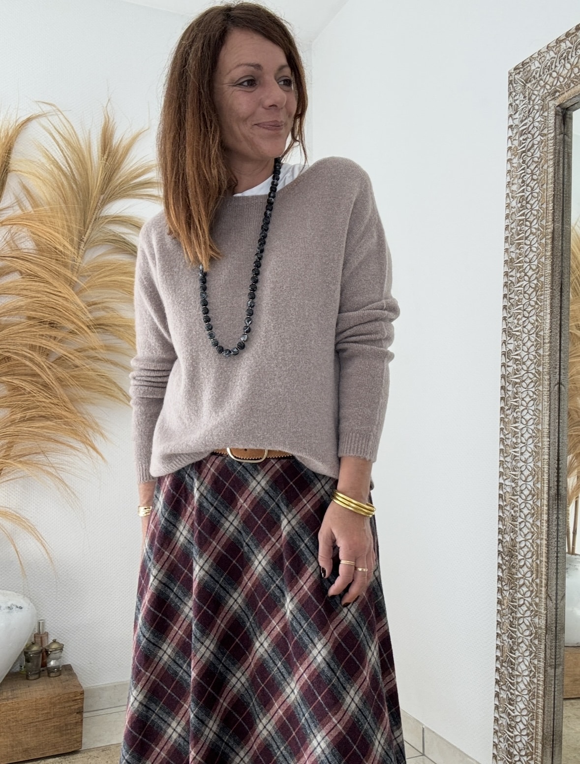 Pull taupe en baby alpaga Milva – Image 4