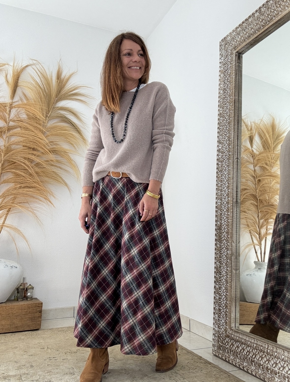 Pull taupe en baby alpaga Milva – Image 2