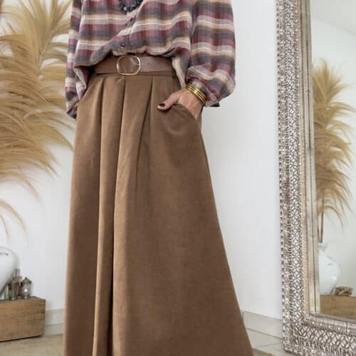 Jupe longue camel Flora