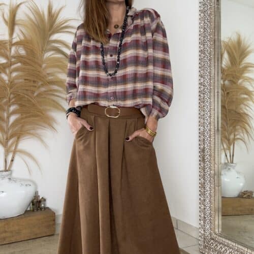 Jupe longue camel Flora