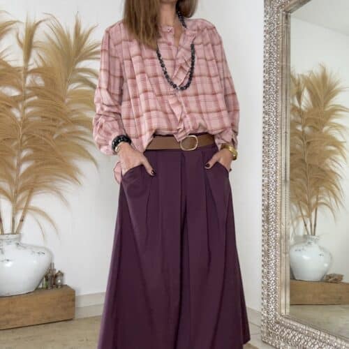 Jupe longue prune Tahïs