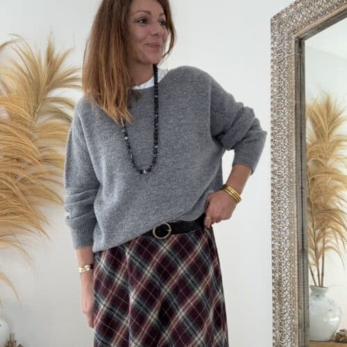 Pull en baby alpaga Babeth gris