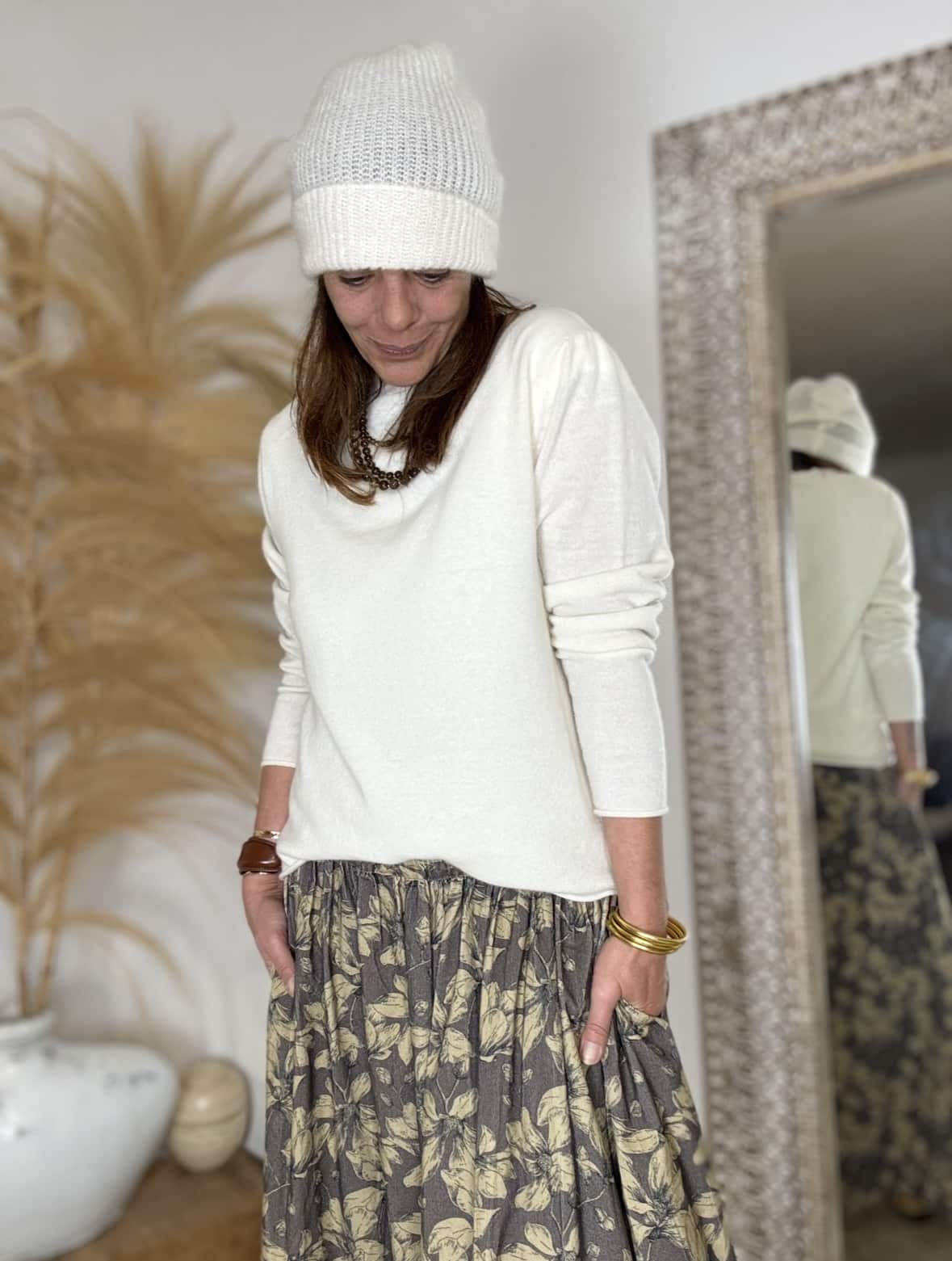 Pull Sedna fin en cachemire et laine écru – Image 6