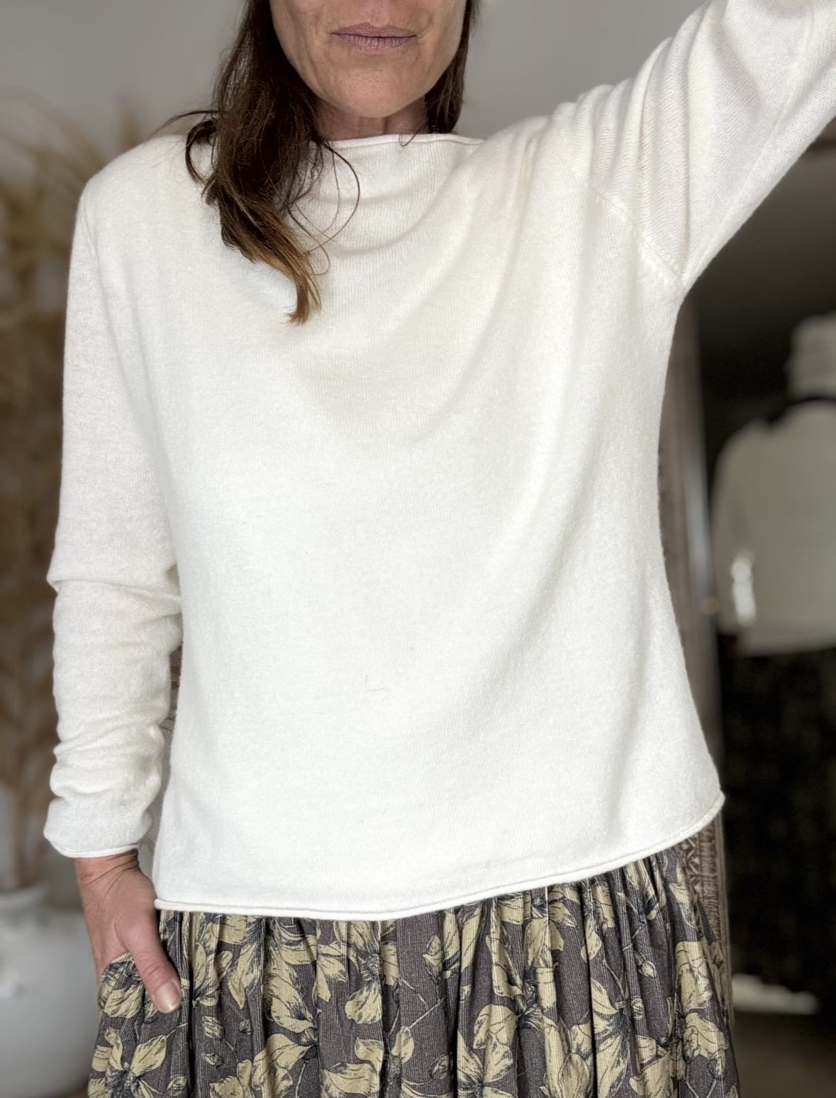 Pull Sedna fin en cachemire et laine écru – Image 4