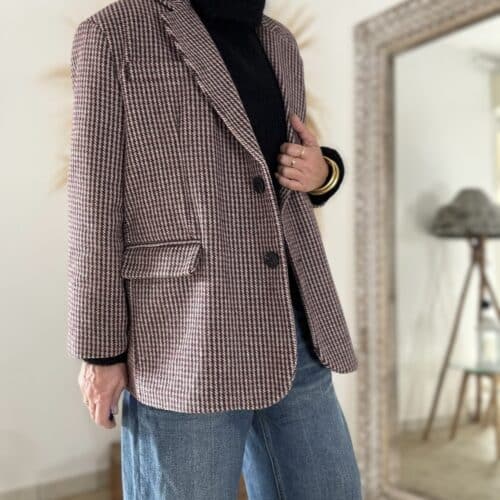 Blazer oversize Kali en pied de poule